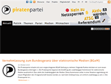 Tablet Screenshot of piratenpartei.ch